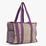 Organic Cotton Travel Bag - Khaki Freesia Dreams