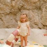 Romper - Yellow Positano Check