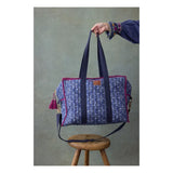 Sac de voyage en coton bio - Rayures roses Catania