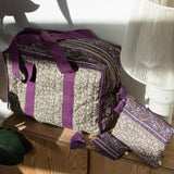 Organic Cotton Travel Bag - Khaki Freesia Dreams
