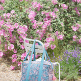 حقيبة سفر من القطن العضوي - أزرق مخضر حديقة عدن