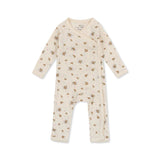 بذلة طويلة لحديثي الولادة للأطفال - PLUIE DE FLEUR YELLOW