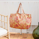 قطعة قماش قطنية عضوية - زهور كاكي متعددة