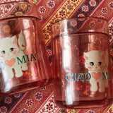 2 כוסות נצנצים - ל -ROSE CAT