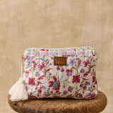 Toiletry bags - Cream Retro Garden