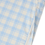 משטח החתלה - Plaid sky blue