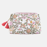 Toiletry bags - Cream Mimosa Spring