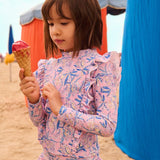 בגד ים שרוולים- YANIKA - pink lush paradise