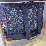 Sac de voyage en coton bio - Rayures roses Catania