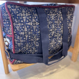 Sac de voyage en coton bio - Rayures roses Catania