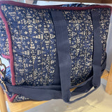 Sac de voyage en coton bio - Rayures roses Catania