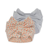 Lot de 2 bandeaux bébé en coton bio - FLEUR DE GLACE 