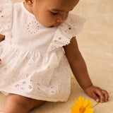 אוברול - LENALI - off white schiffli