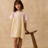 שמלה - AURORA - pink&yellow