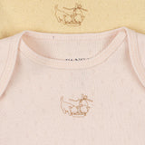 סט 2 בגדי גוף - PERLA - banana crepe/creole pink