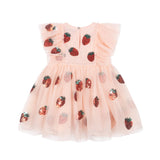 YVONNE FRILL DRESS-STRAWBERRY ROSE שמלה