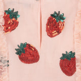 YVONNE FRILL DRESS-STRAWBERRY ROSE שמלה
