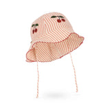 ELLIE FRILL SUN HAT GOTS-AMOUR STRIPE כובע