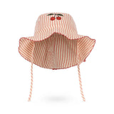 ELLIE FRILL SUN HAT GOTS-AMOUR STRIPE כובע