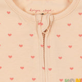 אוברול - BASIC ZIP ONESIE GOTS - TEDDY COEUR