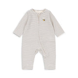 אוברול - BASIC ZIP ONESIE GOTS - STRIPE COMO