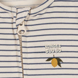 אוברול - BASIC ZIP ONESIE GOTS - STRIPE COMO