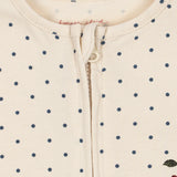 אוברול - BASIC ZIP ONESIE GOTS - BLUE DOT