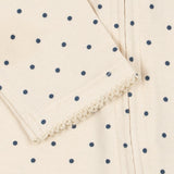 אוברול - BASIC ZIP ONESIE GOTS - BLUE DOT