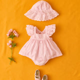 אוברול - SALOME - pink schiffli