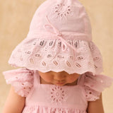 כובע - ELIANA - pink schiffli