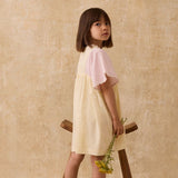 שמלה - AURORA - pink&yellow