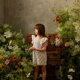 אוברול - SHALINA - cream flower dunes