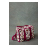 Sac de voyage en coton bio - Rayures roses Catania