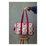 Sac de voyage en coton bio - Rayures roses Catania