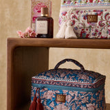 Bathroom Bag - Blue Lobelia Garden