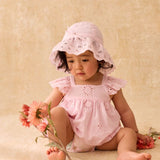 אוברול - SALOME - pink schiffli