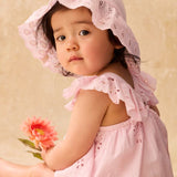 אוברול - SALOME - pink schiffli