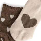 מארז 2 זוגות גרביים-MON AMOUR/BROWN HEART