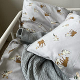 Organic cotton baby bedding set - FARM BLUE