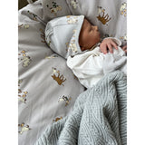 Organic cotton baby bedding set - FARM BLUE