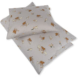 Organic cotton baby bedding set - FARM BLUE