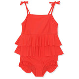 בגד ים - MANUCA FRILL SWIMSUIT- FIERY RED