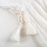 שמלה - Leilani Off-white Plumetis