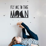 מדבקה - FLY ME TO THE MOON
